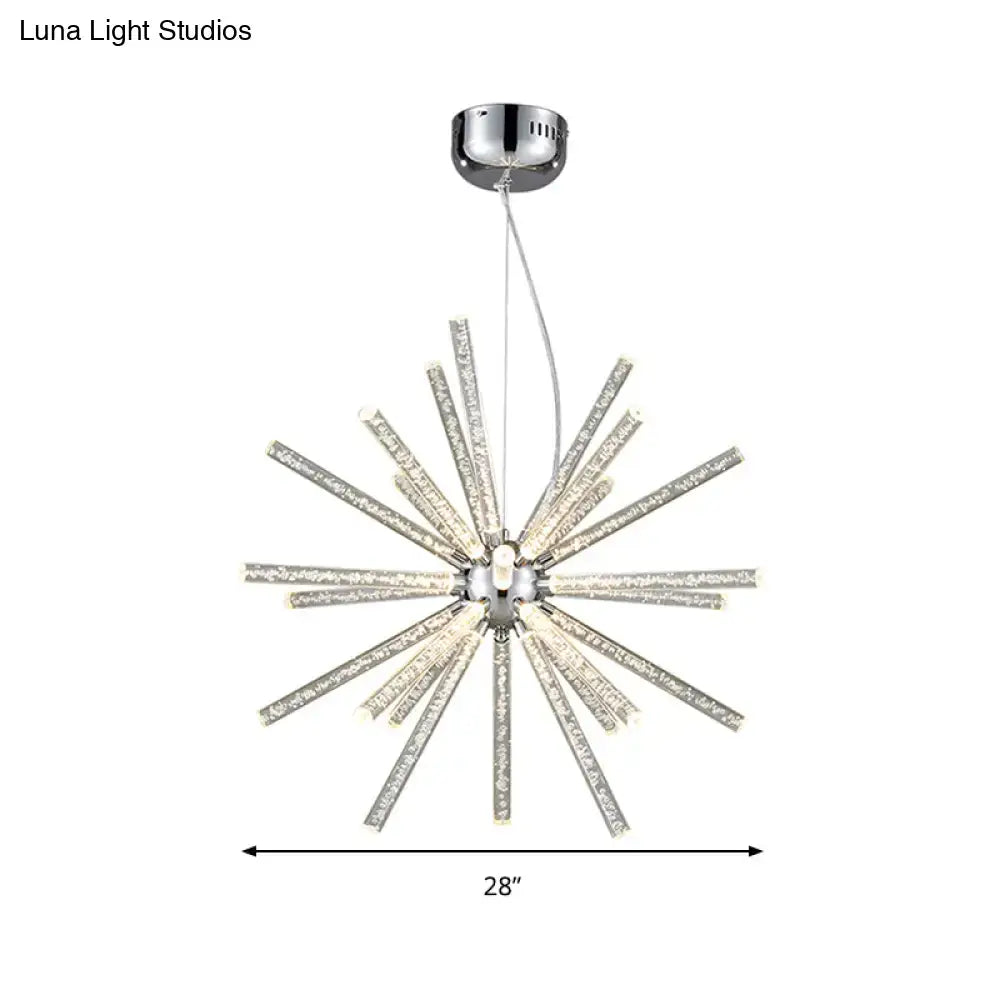 Clear Crystal Starburst Chandelier