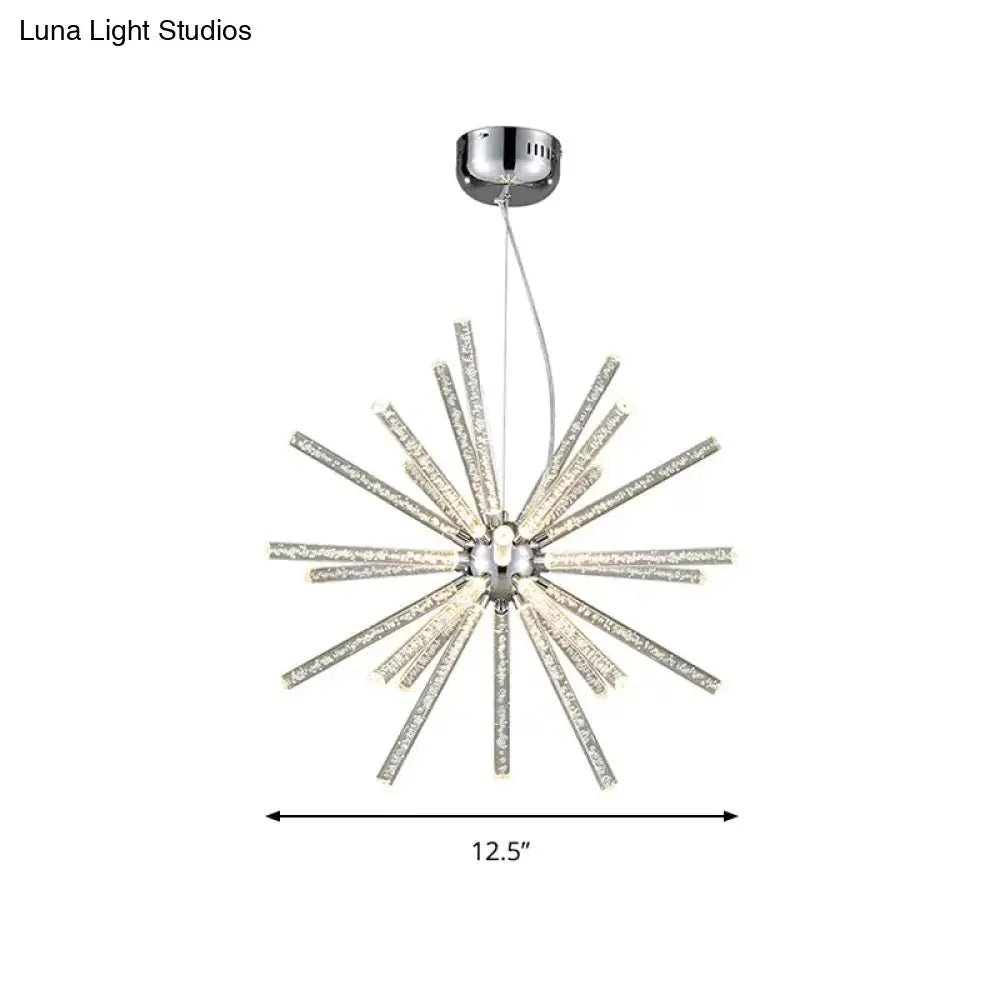 Clear Crystal Starburst Chandelier
