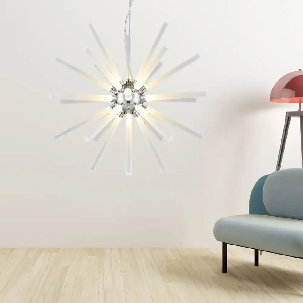 Clear Crystal Starburst Chandelier