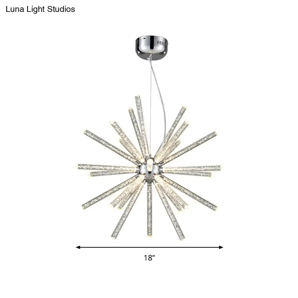Clear Crystal Starburst Chandelier