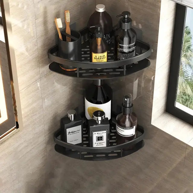 Silver Double Tier Shower Shelf