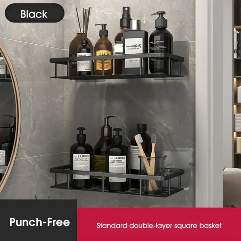 Silver Double Tier Shower Shelf