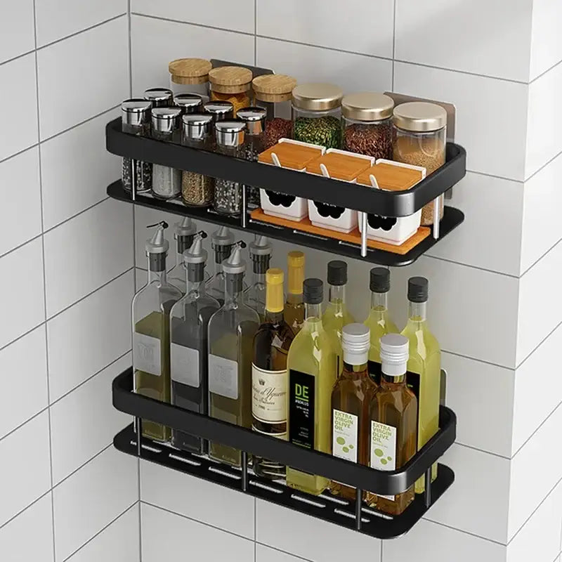 Silver Double Tier Shower Shelf