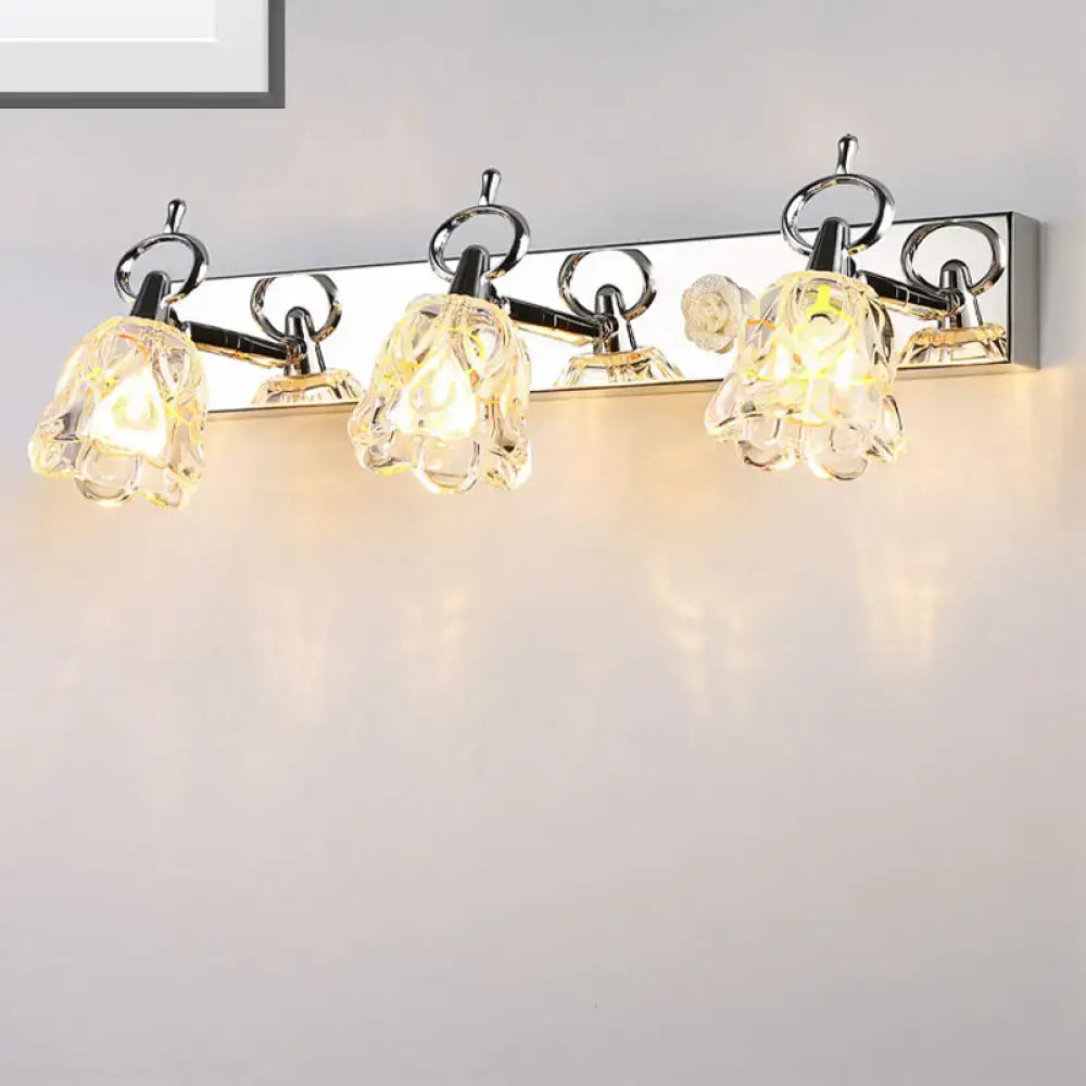 Silver Glass Flower Light