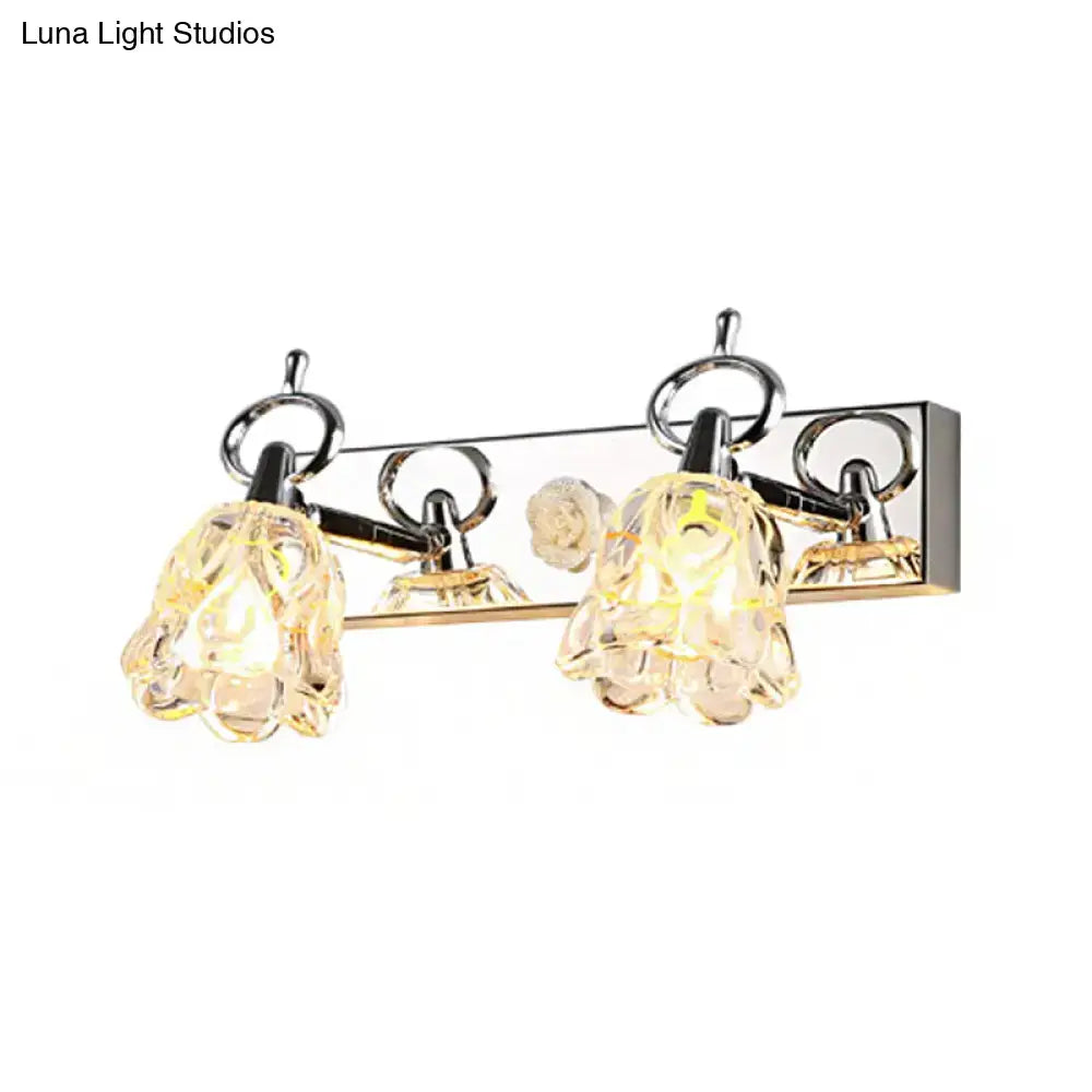 Silver Glass Flower Light