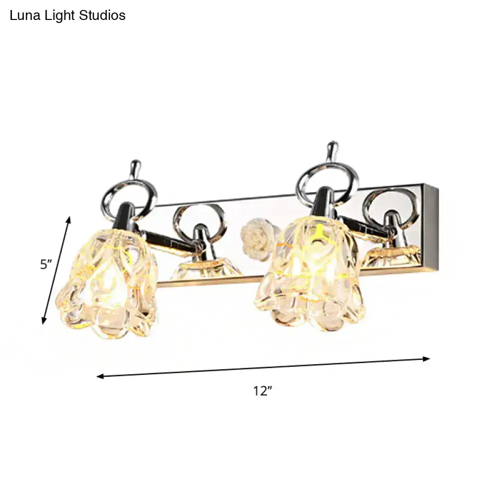 Silver Glass Flower Light