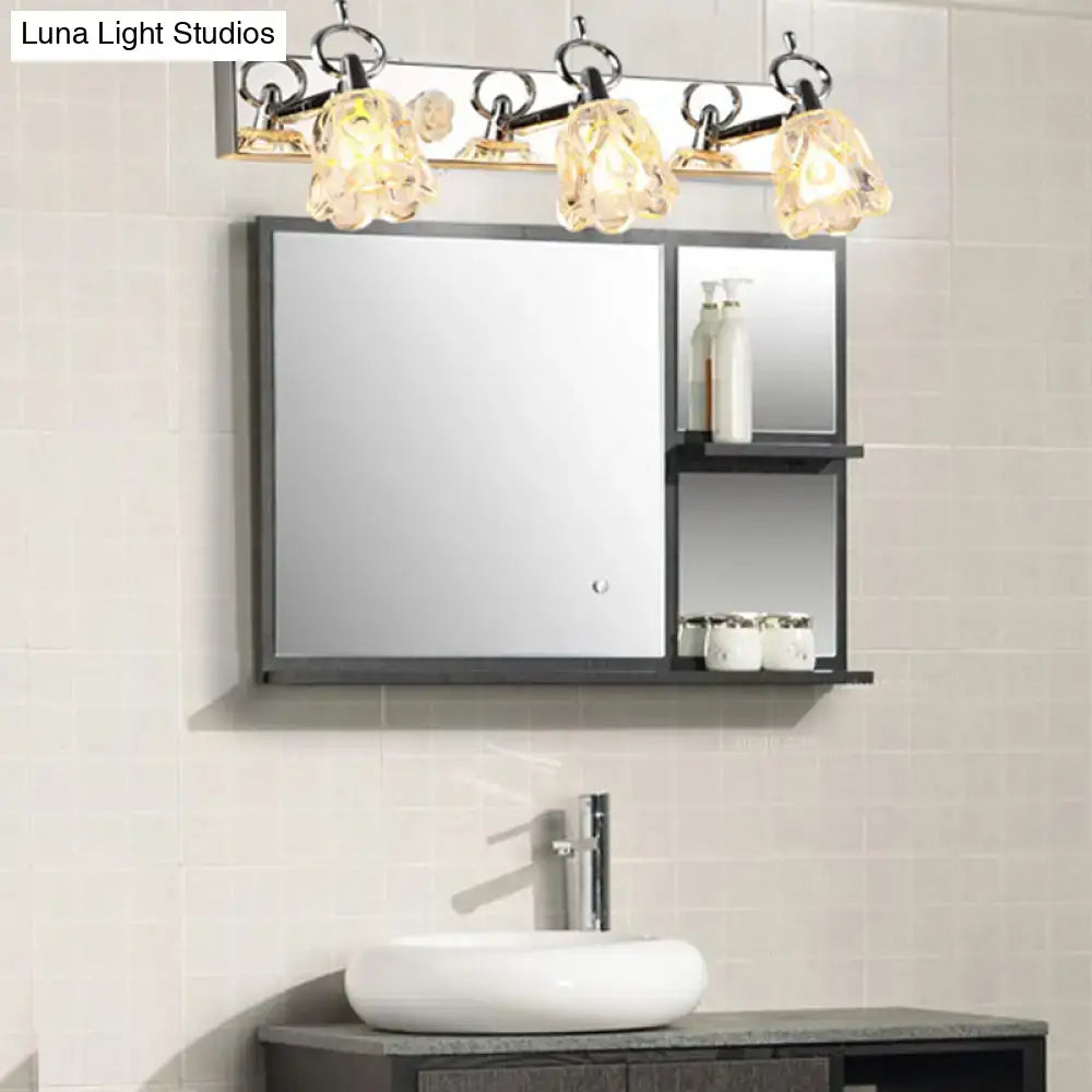 Silver Glass Flower Light