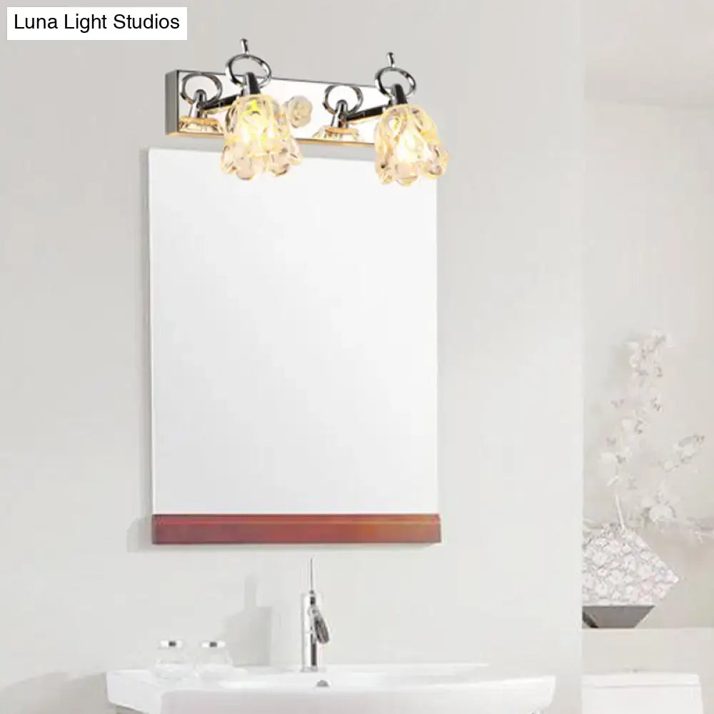 Silver Glass Flower Light