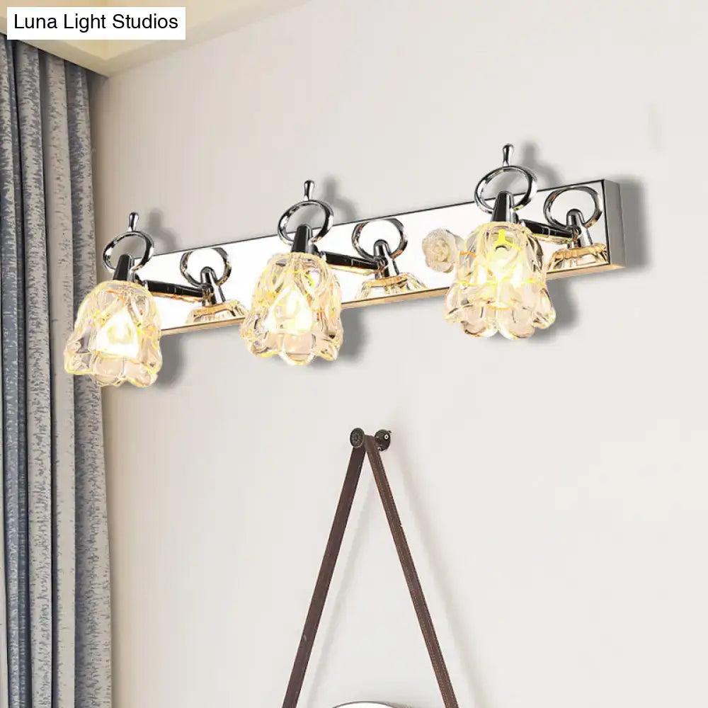 Silver Glass Flower Light