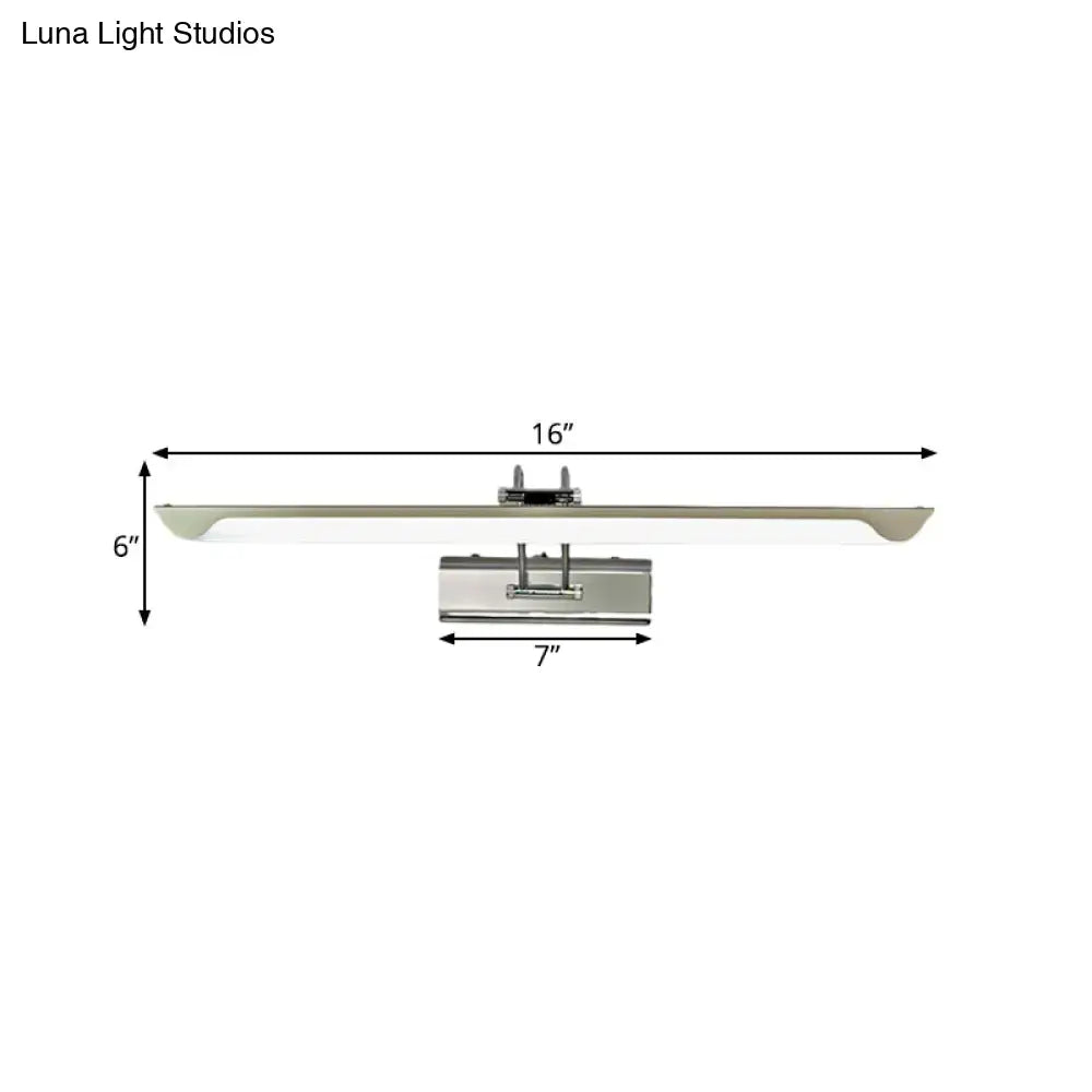 Silver Linear Vanity Lamp