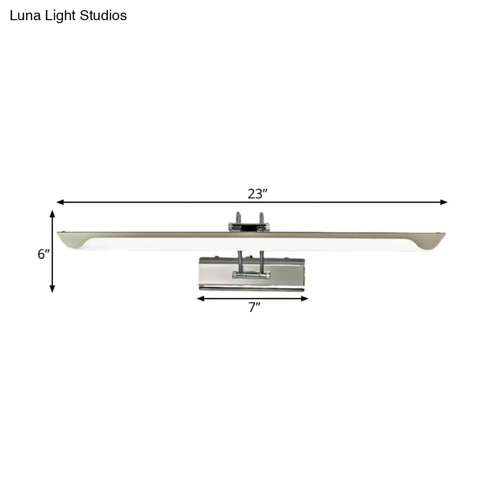 Silver Linear Vanity Lamp