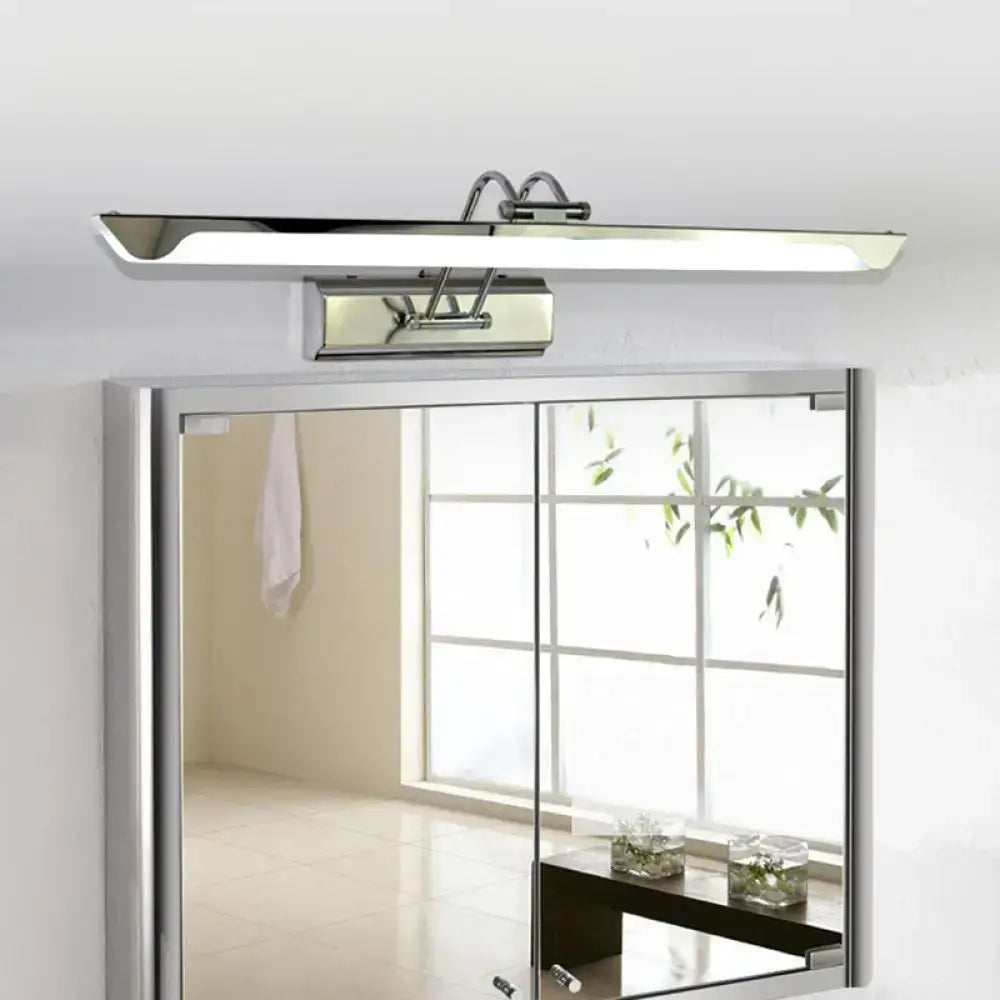 Silver Linear Vanity Lamp