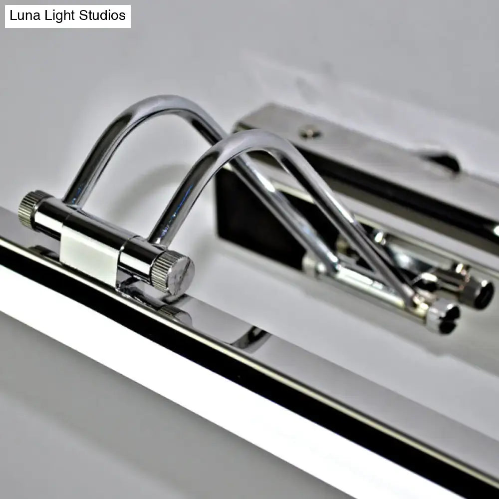 Silver Linear Vanity Lamp