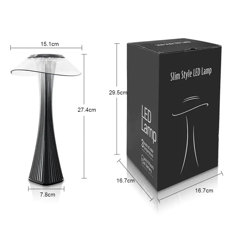 Silver Crystal Table Lamp