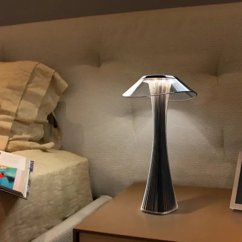 Silver Crystal Table Lamp