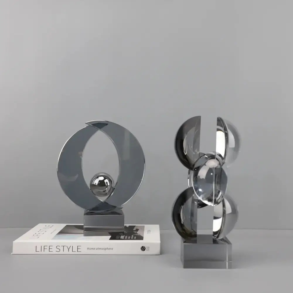 Silver Crystal Sculpture