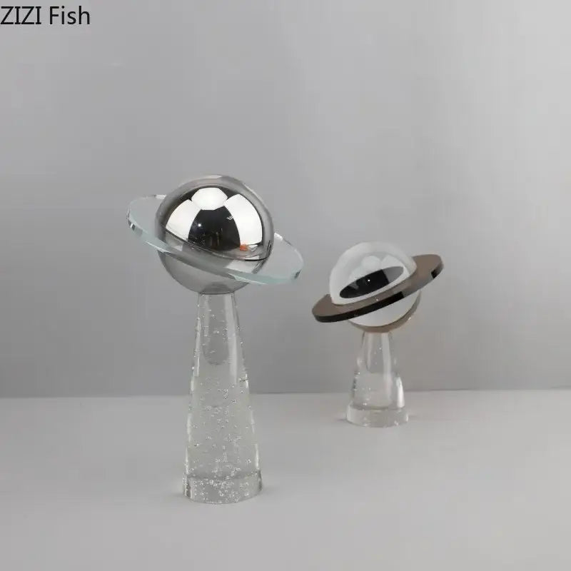 Silver Crystal Star Sculpture