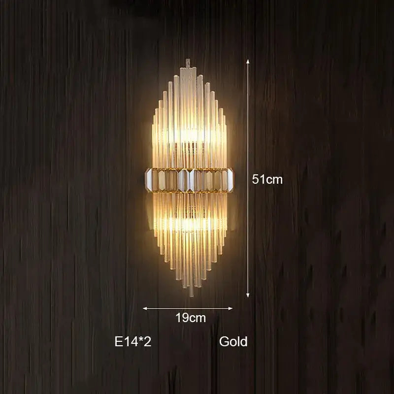 Silver Crystal LED Wall Lamp