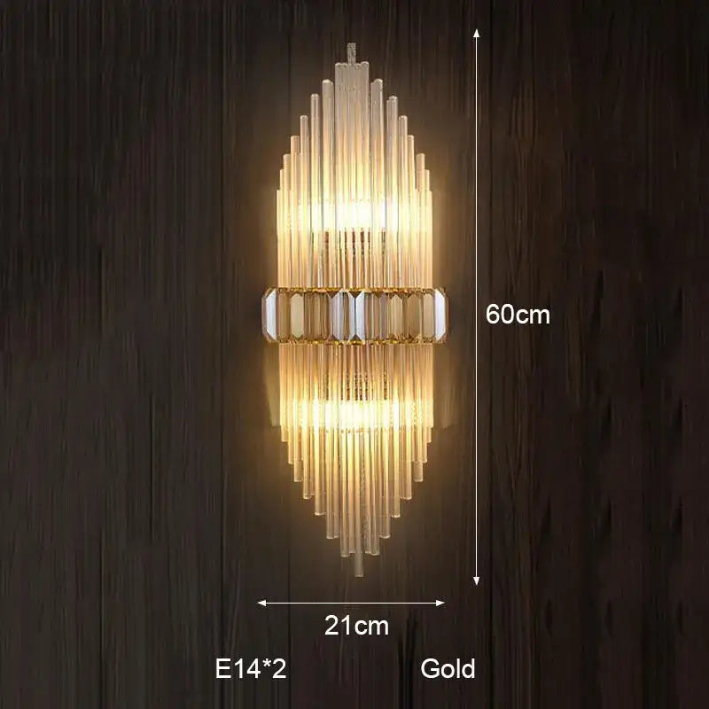 Silver Crystal LED Wall Lamp