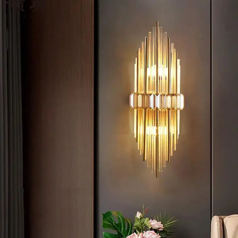 Silver Crystal LED Wall Lamp