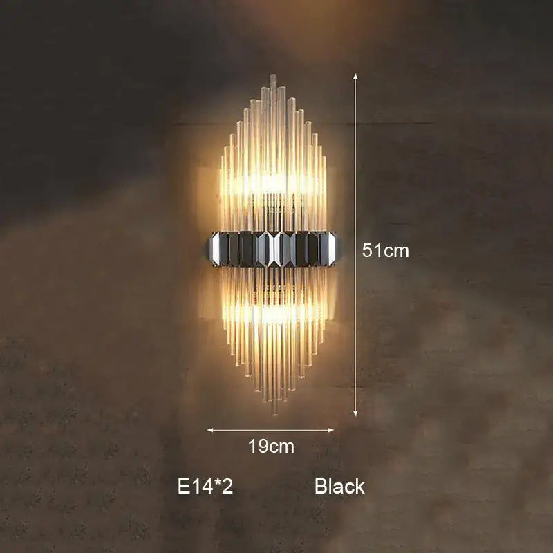 Silver Crystal LED Wall Lamp