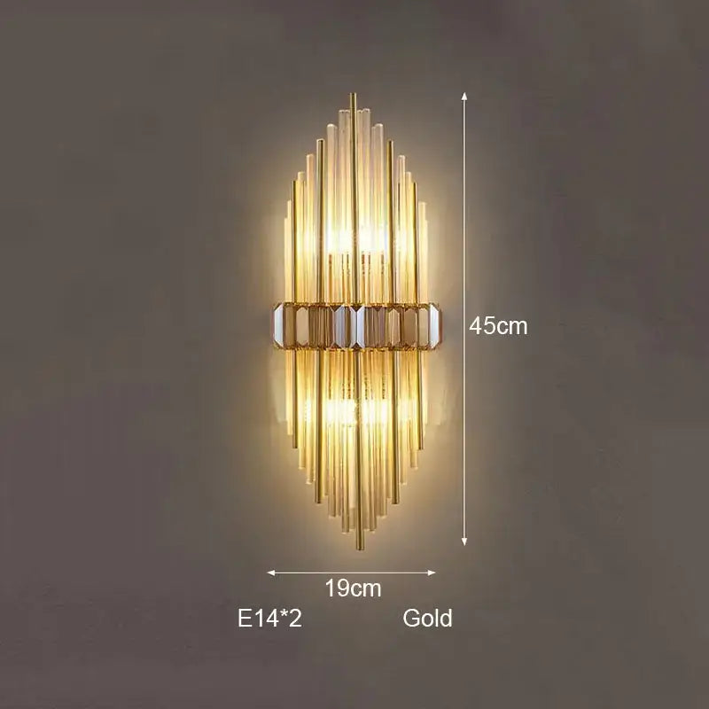 Silver Crystal LED Wall Lamp