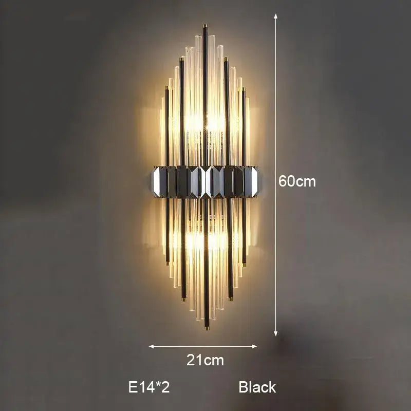 Silver Crystal LED Wall Lamp