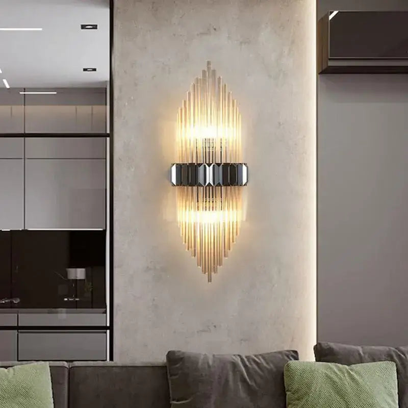 Silver Crystal LED Wall Lamp