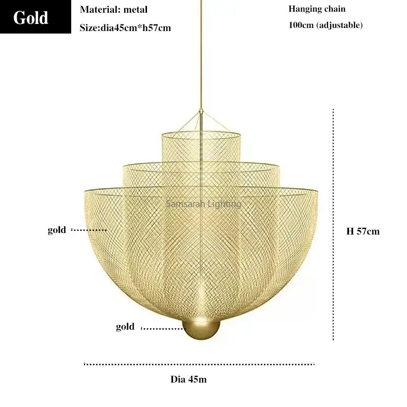 Silver Iron Chandelier