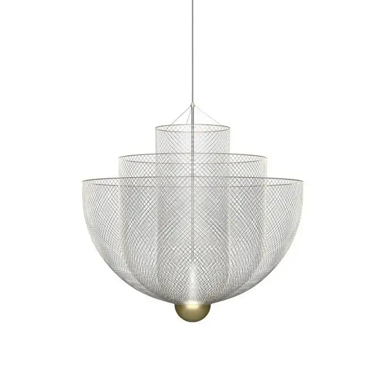 Silver Iron Chandelier