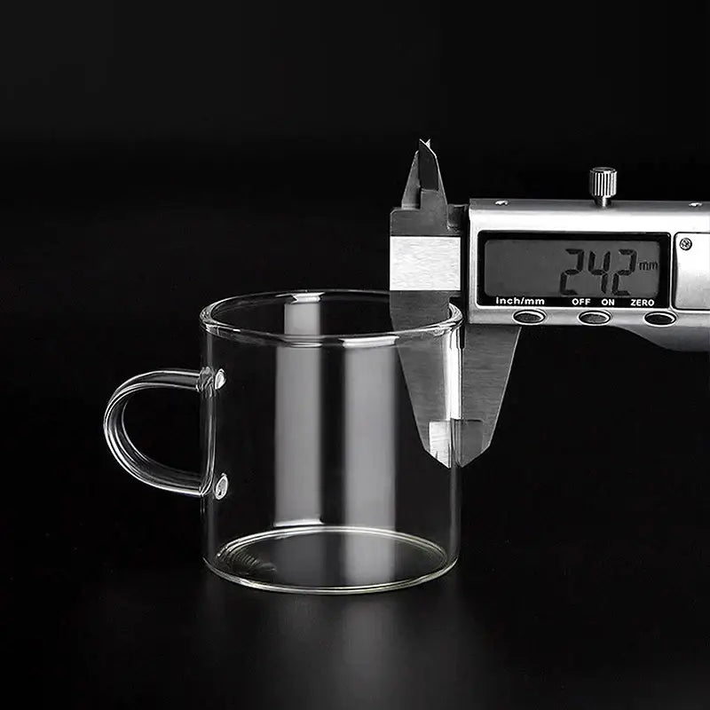 Silver Glass Coffee Cups