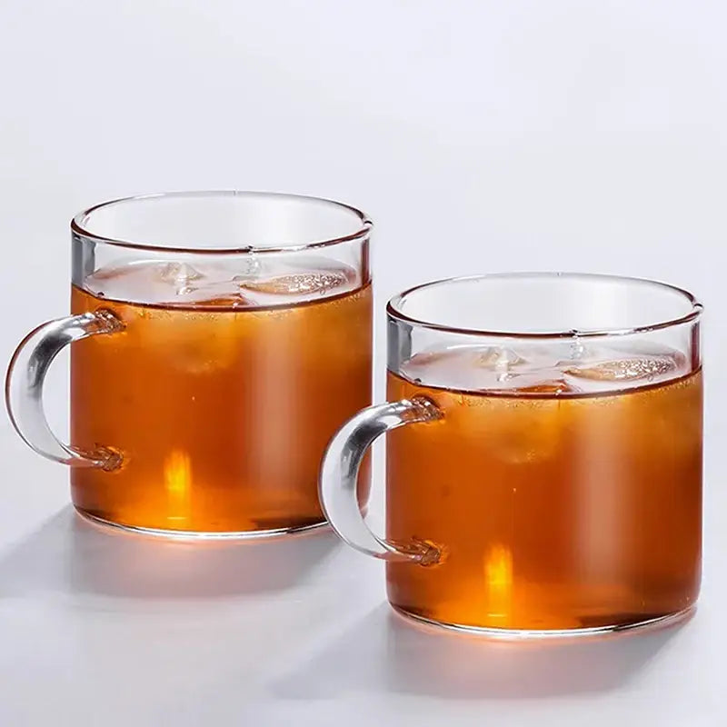 Silver Glass Coffee Cups
