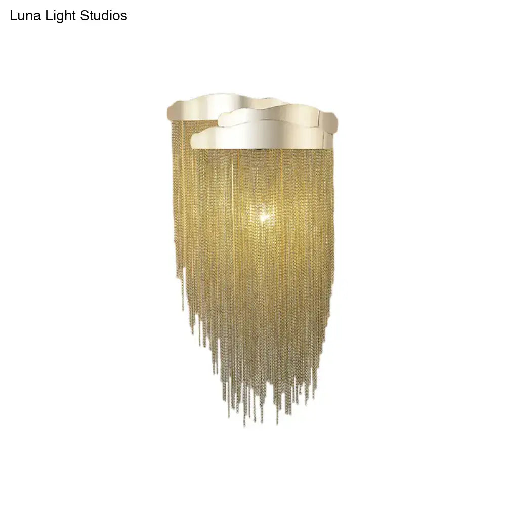 Gold Tassel Wall Lamp Aluminum Design