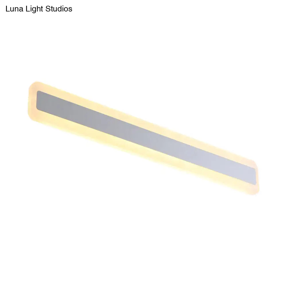 Silver Elongated Wall Light