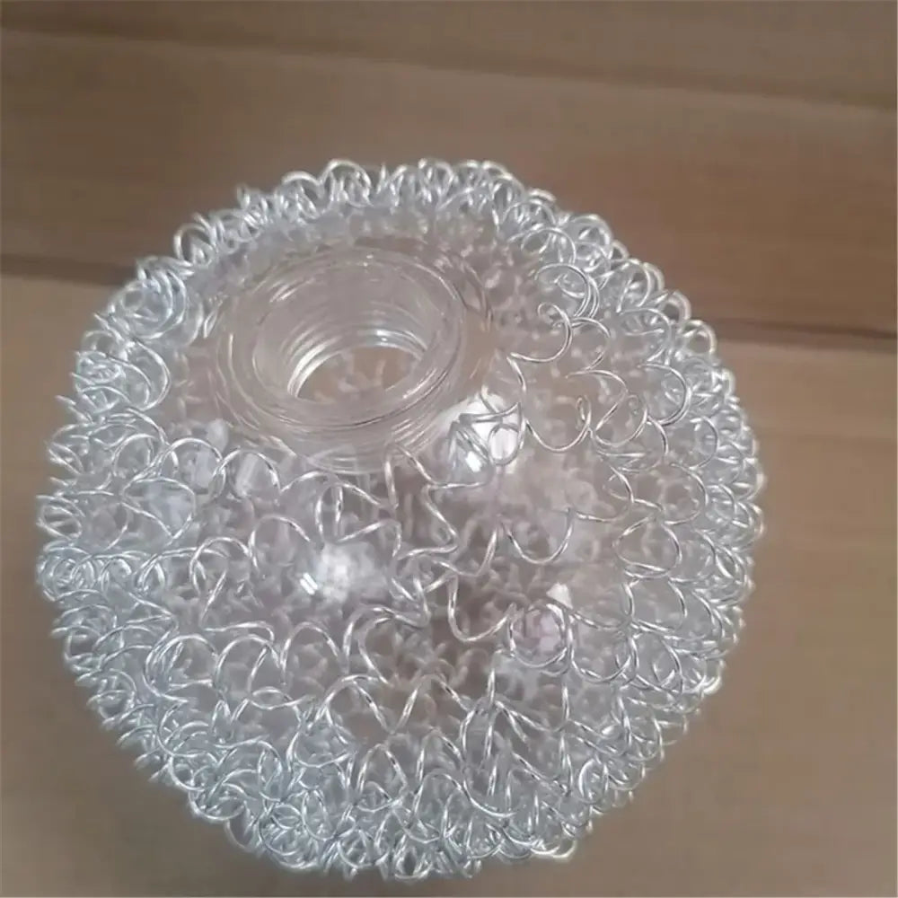 Silver Mesh Glass Lampshade