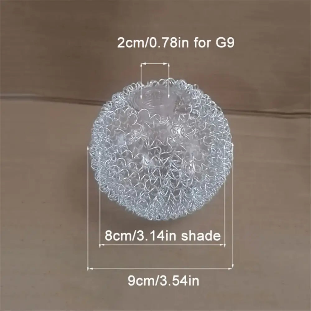 Silver Mesh Glass Lampshade