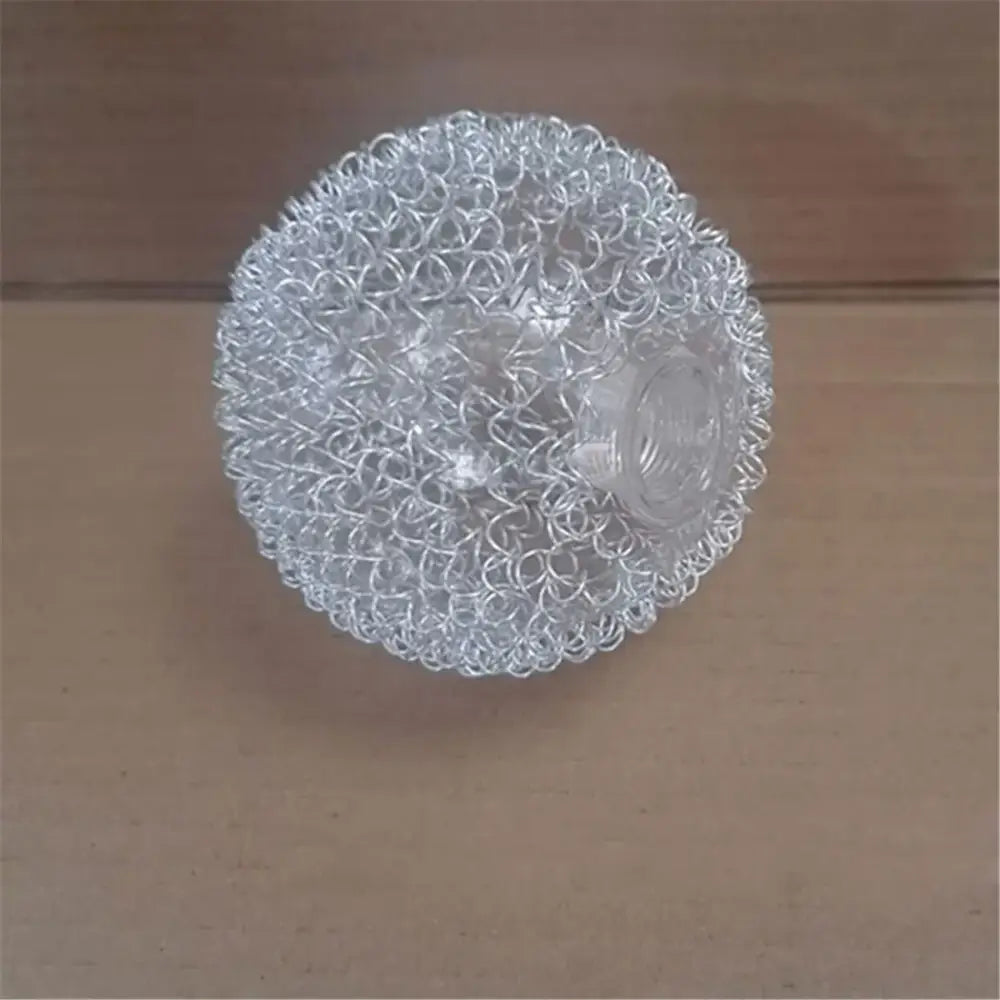 Silver Mesh Glass Lampshade