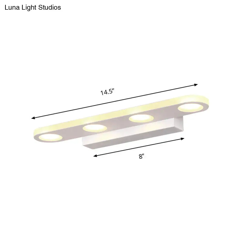 Silver Oblong LED Wall Light