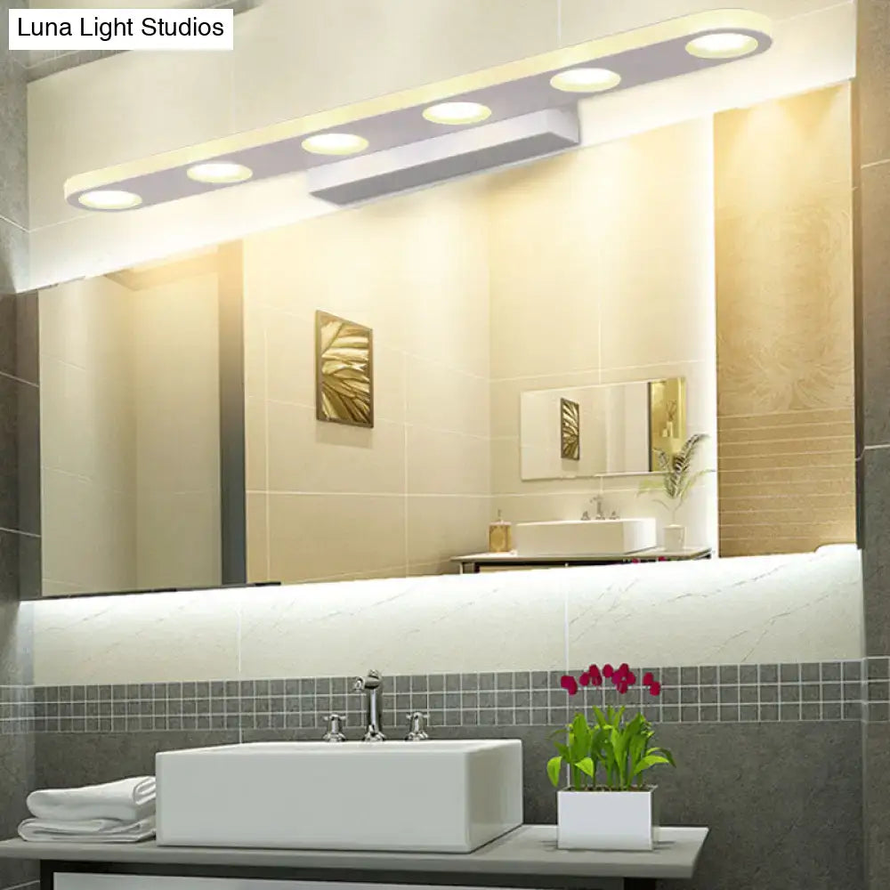 Silver Oblong LED Wall Light