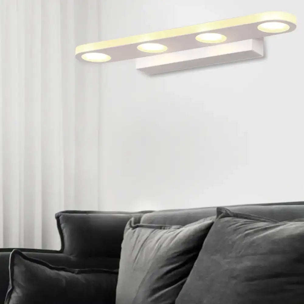 Silver Oblong LED Wall Light