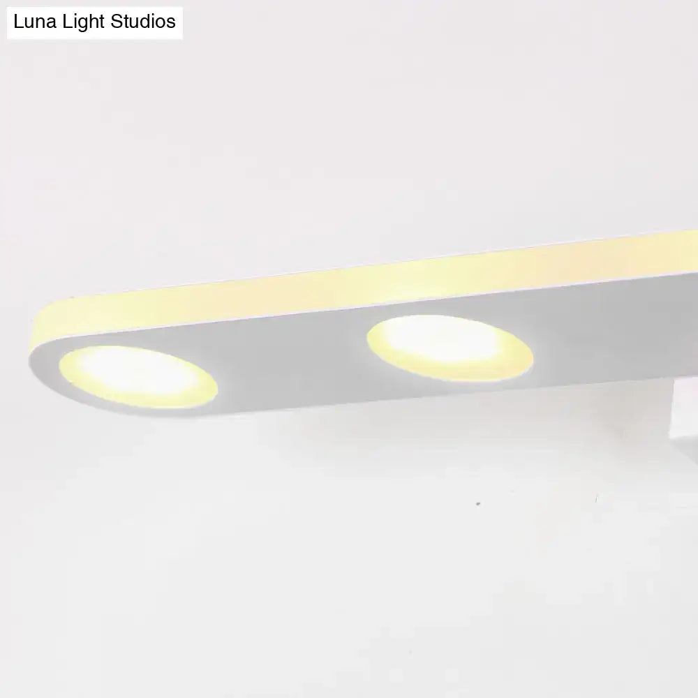 Silver Oblong LED Wall Light