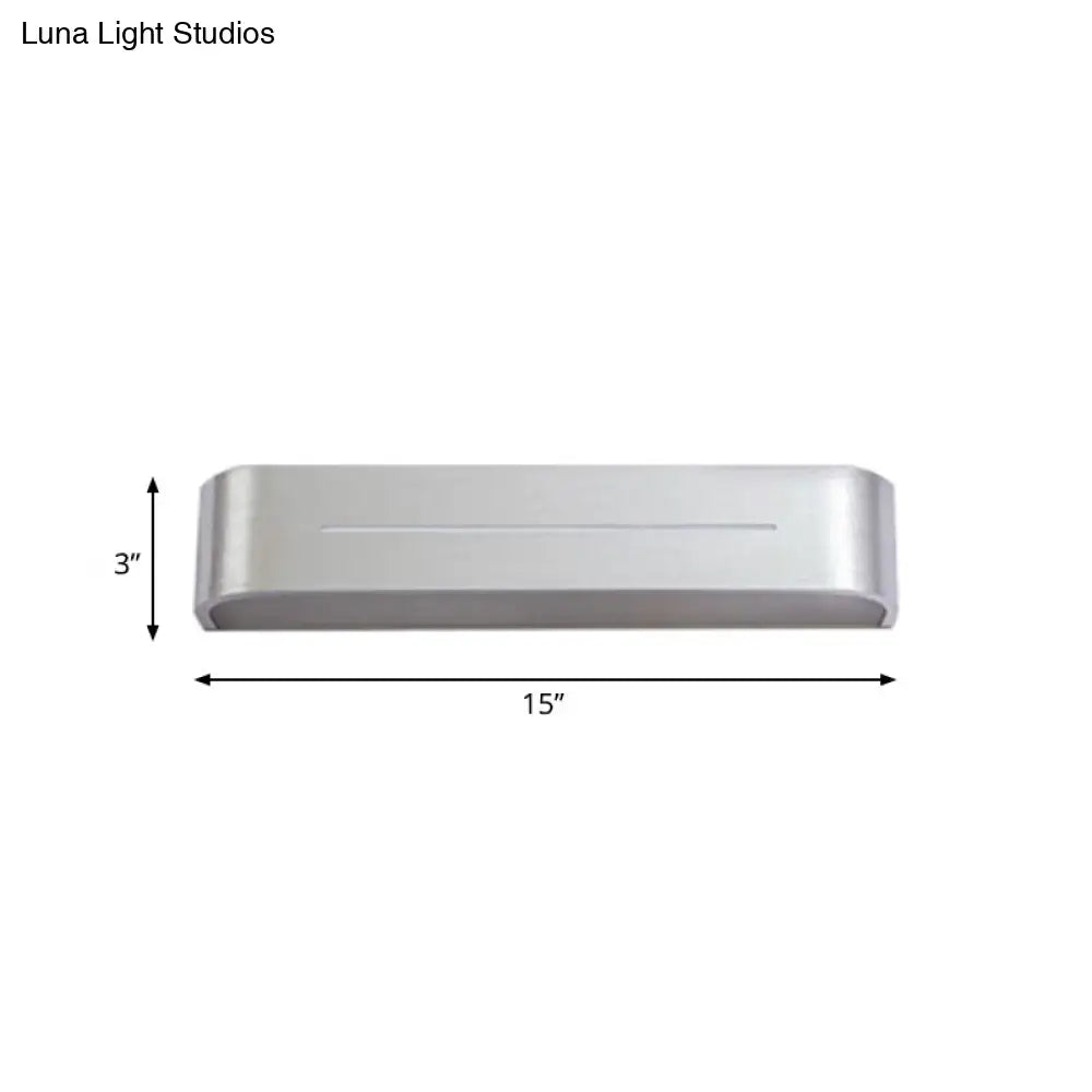 Silver Aluminum Wall Sconce