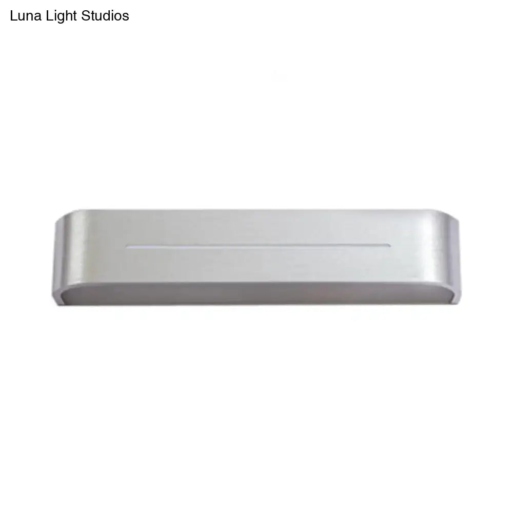 Silver Aluminum Wall Sconce