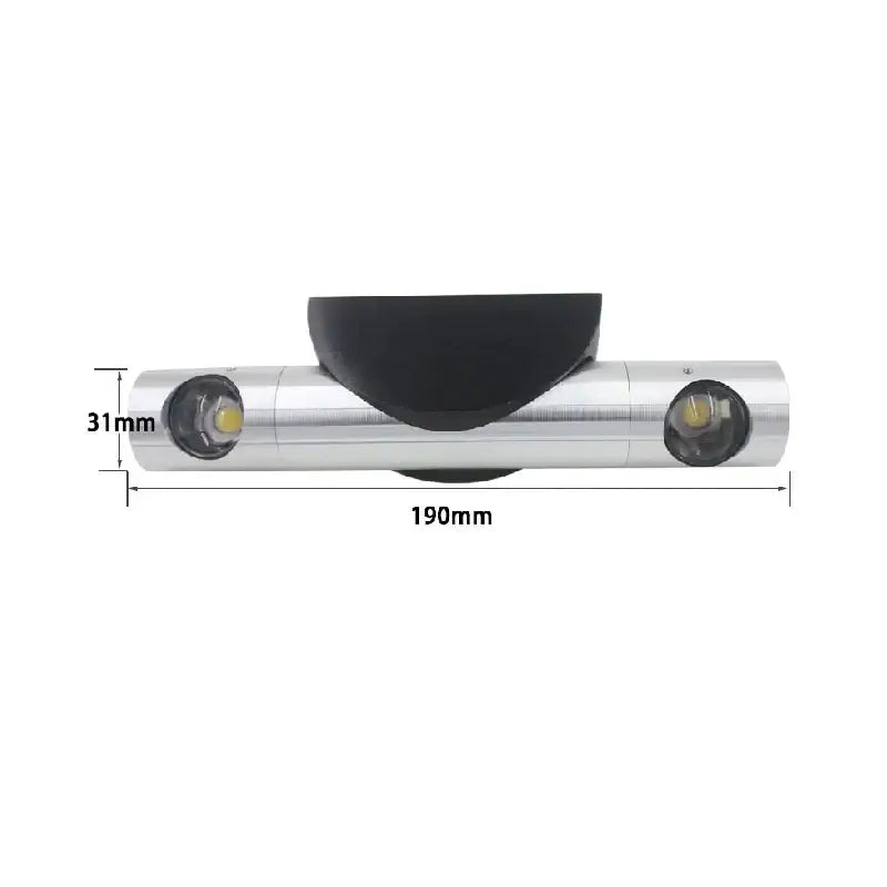 Silver Dual Spot Wall Lamp