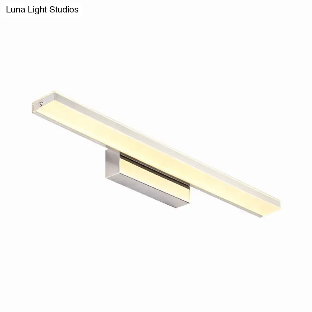 Silver Slim LED Sconce