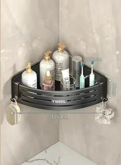 Silver Corner Shelf Rack