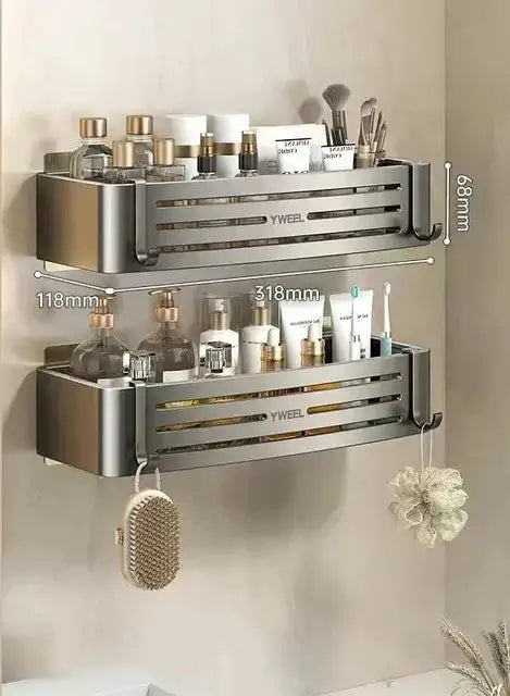 Silver Corner Shelf Rack