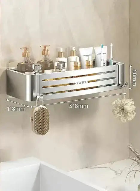 Silver Corner Shelf Rack