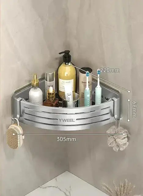 Silver Corner Shelf Rack