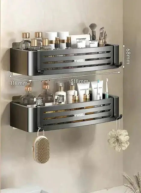 Silver Corner Shelf Rack